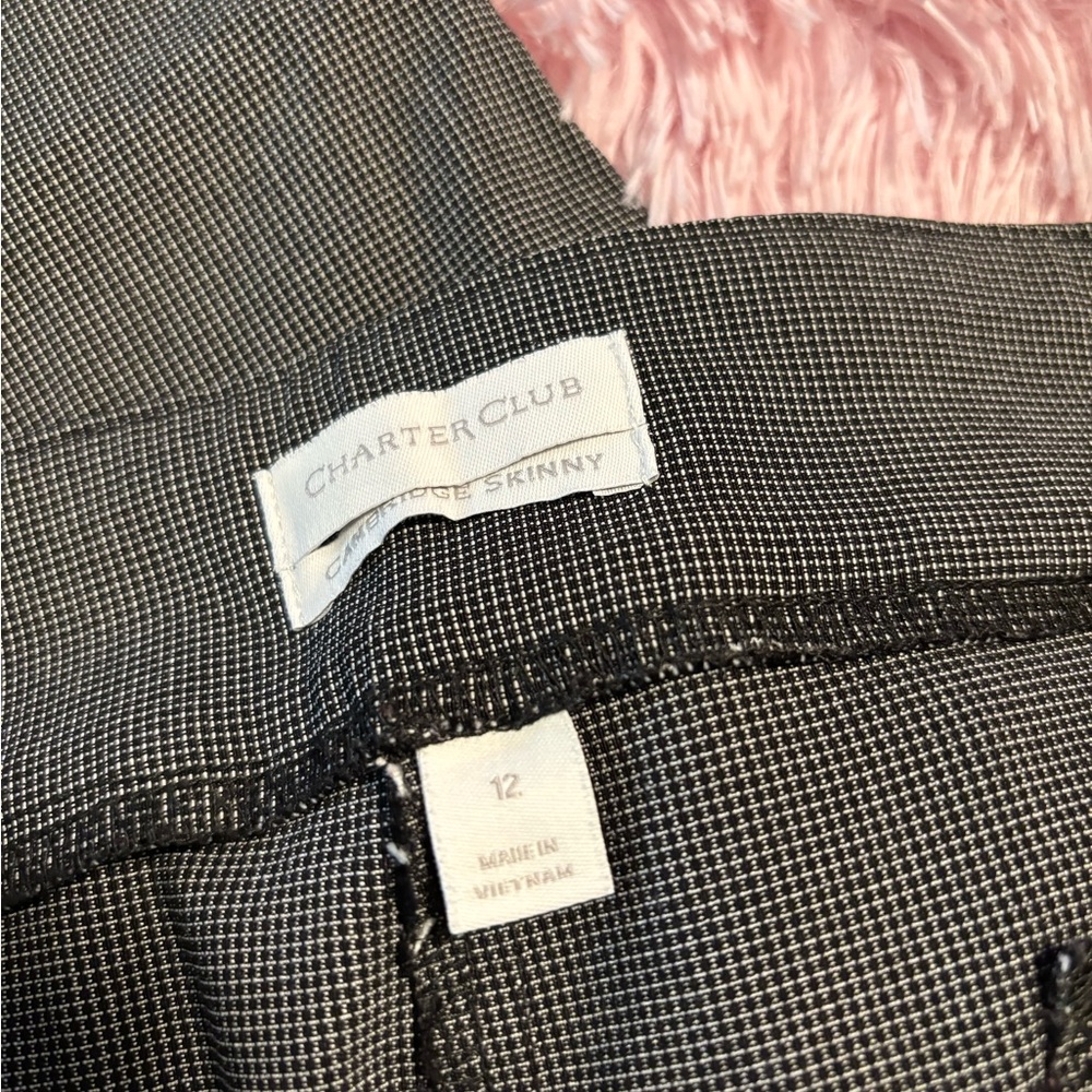 Charter Club Black and White Checkered Pants#4